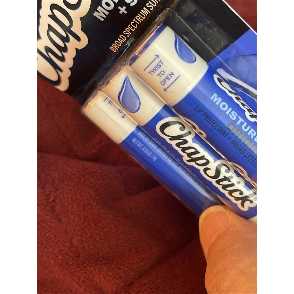 Lot Of 2 Three Packs Chapstick Tubes 24h Moisture + SPF 15 Lip‎ Protectant